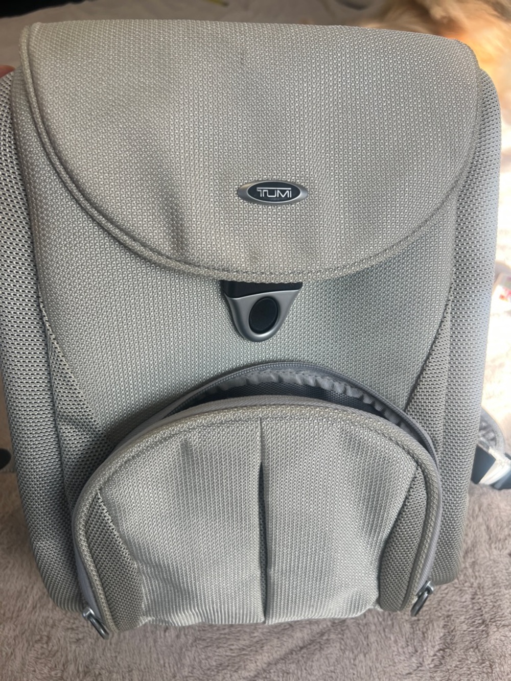 Tumi Silver Compact Textured Backpack - Picture 12 of 12